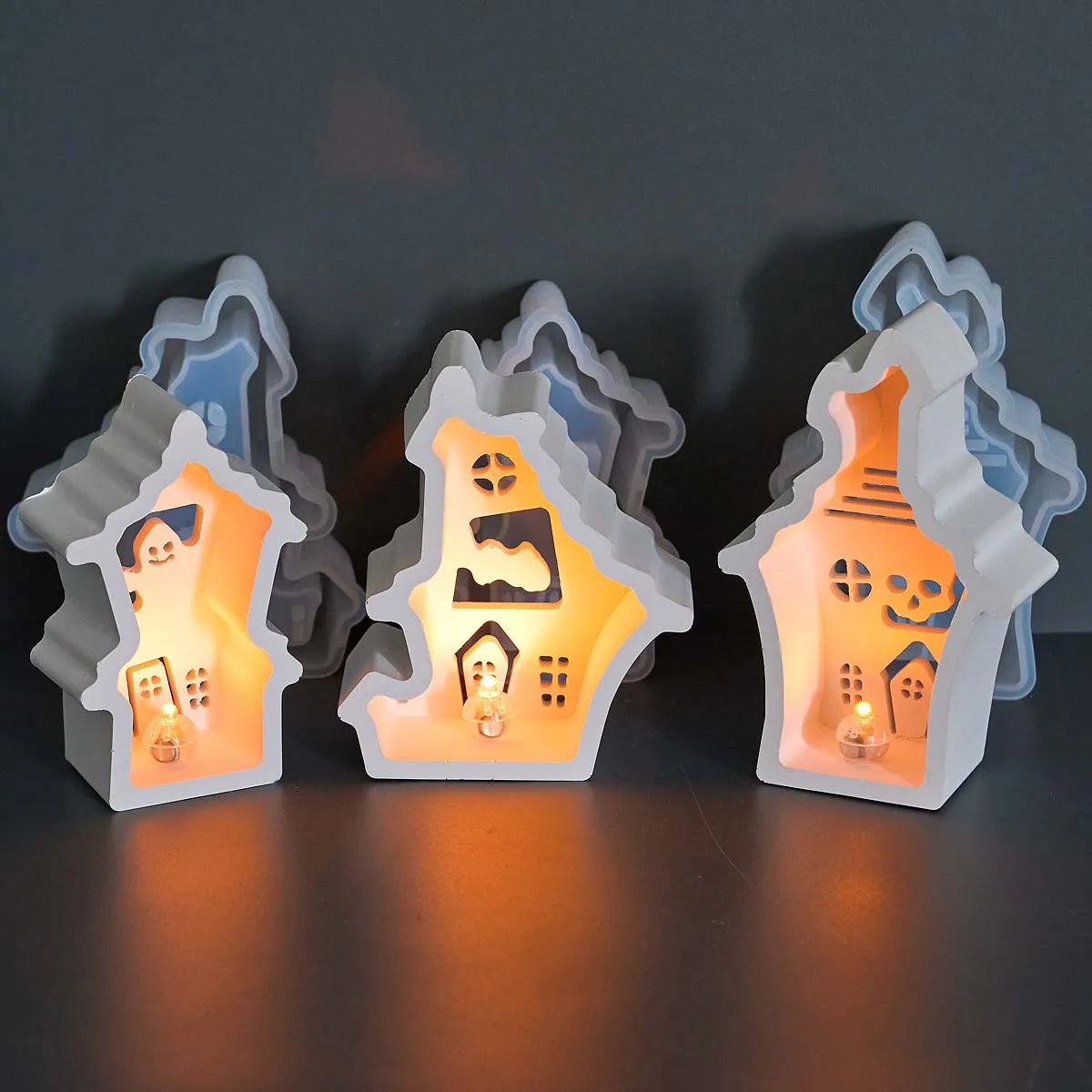 Ghostly House Ornament Silicone Mold