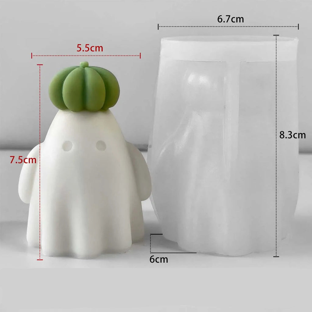 3Pcs Pumpkin Ghost Silicone Candle Molds Set
