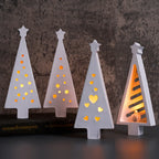 Hollow Christmas Tree Silhouette Lamp Silicone Mold