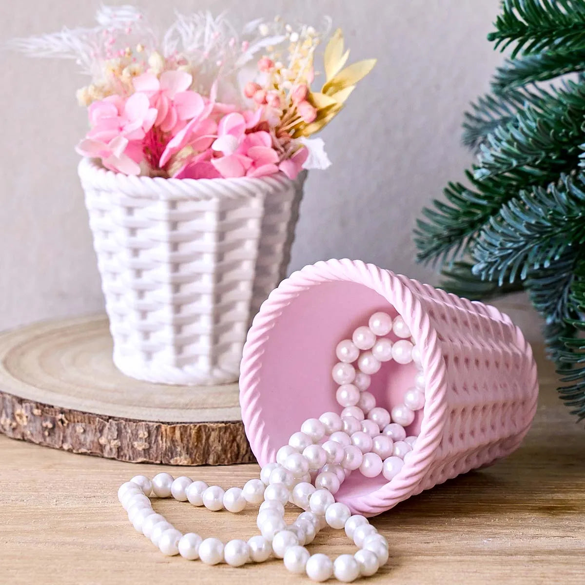 Roven Plait Basket Candle Vessel Silicone Mold