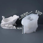 Christmas Sleigh Candle Jar Silicone Mold