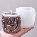 Christmas Reindeer Candle Silicone Mold