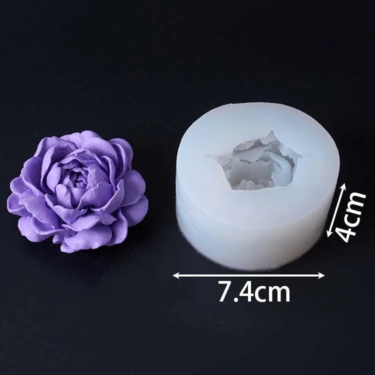 Peony Bloom Candle Mold