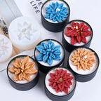 Poinsettia Flower Silicone Mold for Candles