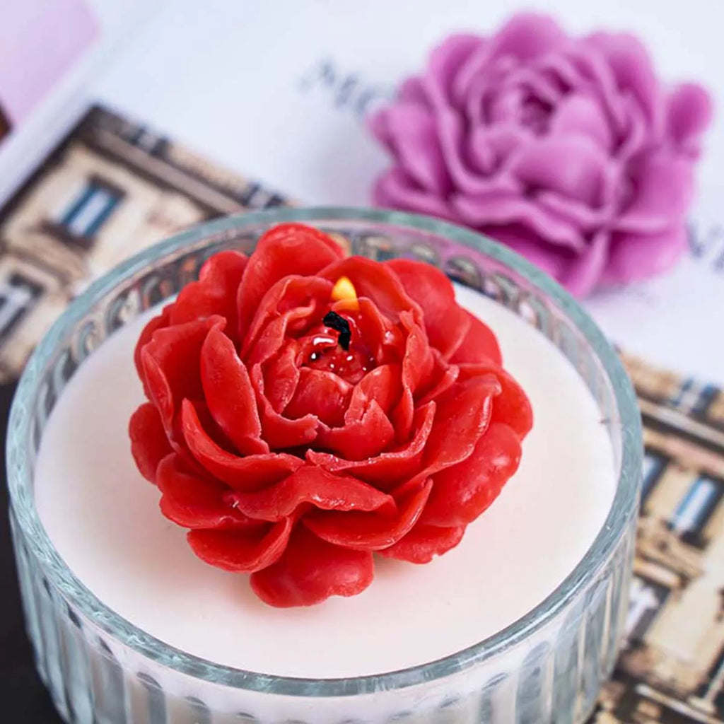 Peony Bloom Candle Mold
