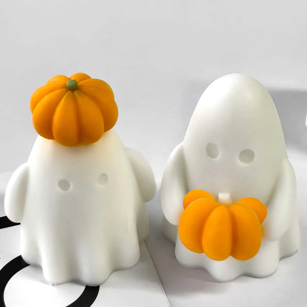 3Pcs Pumpkin Ghost Silicone Candle Molds Set