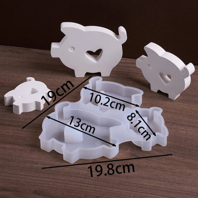 Heartfelt Piggy Silicone Mold