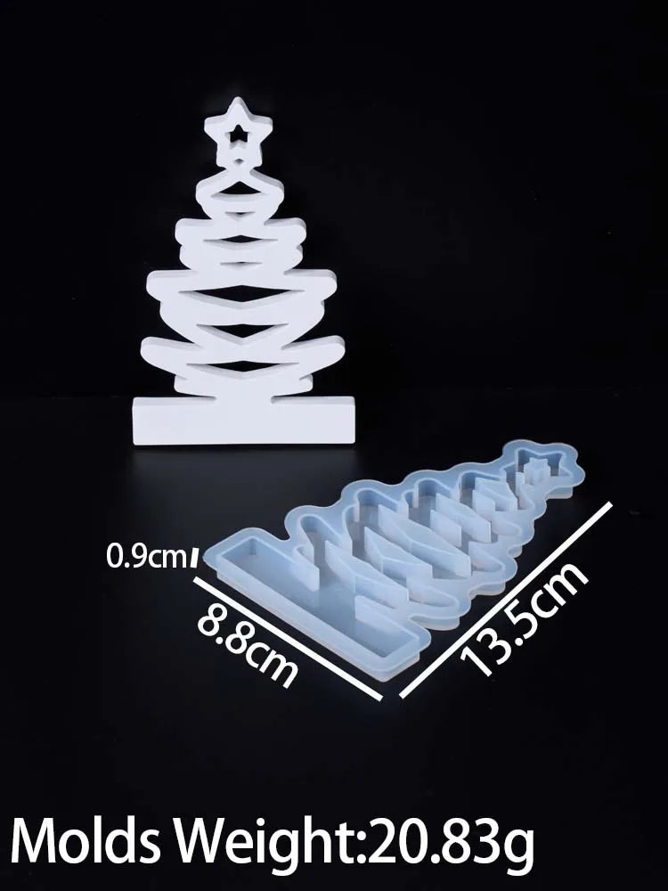 Luvret Fretwork Christmas Tree Candle Holder Silicone Mold Set