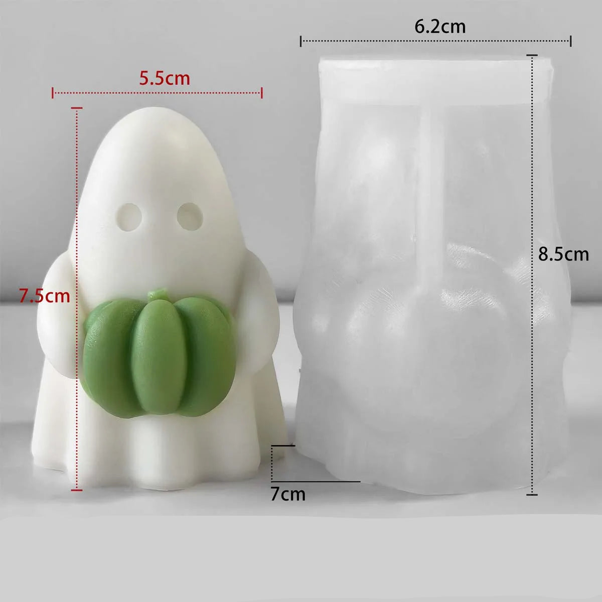 3Pcs Pumpkin Ghost Silicone Candle Molds Set