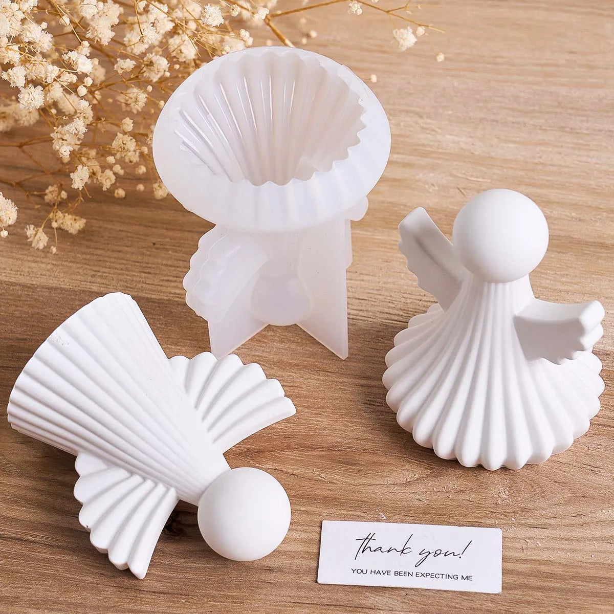 2-Piece Quiet Grace Angel Silicone Mold Set