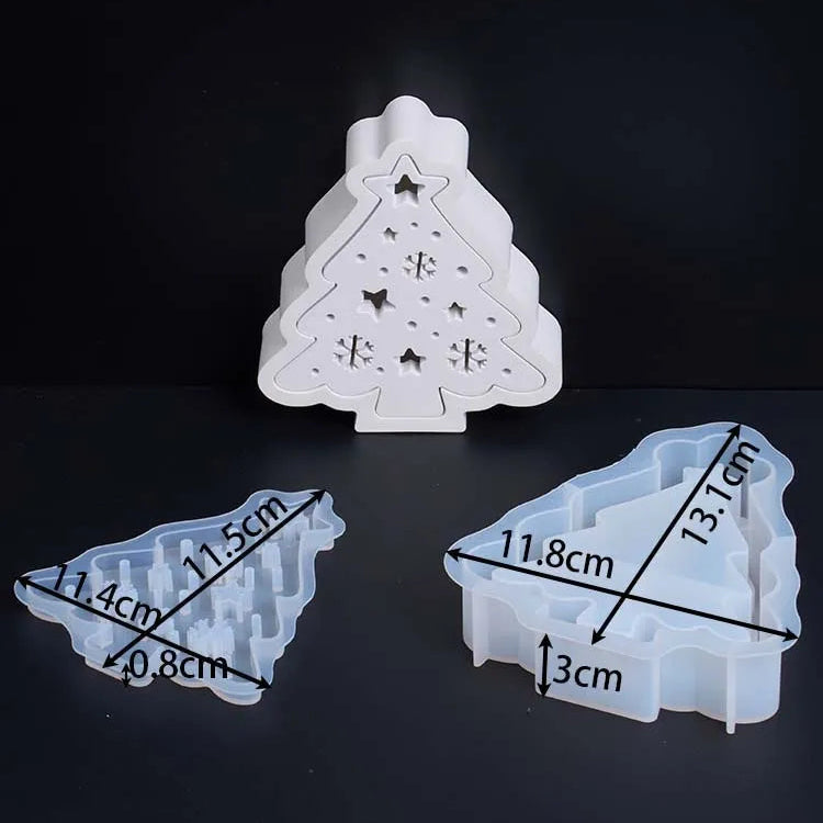 Christmas Hollow Silhouette Lamp Silicone Mold