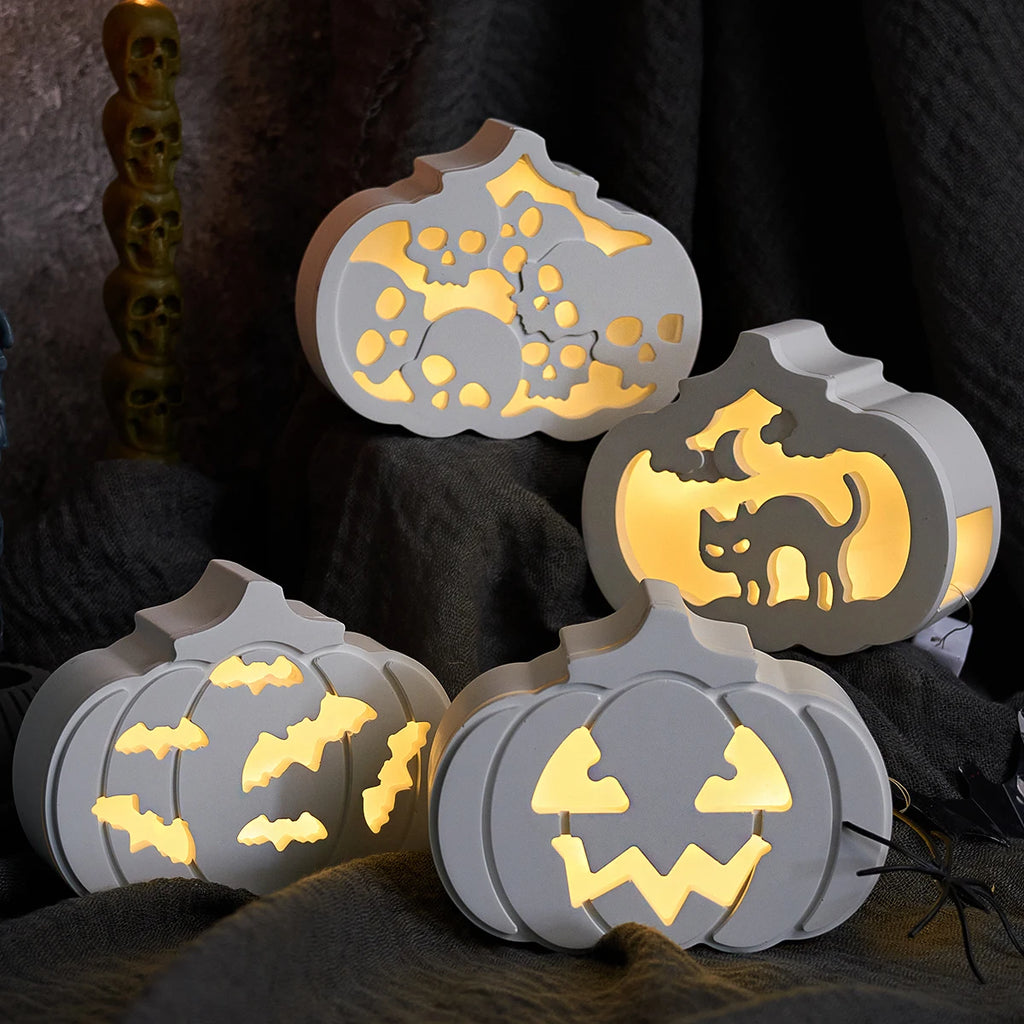 Halloween Pumpkin Silhouette Lamp Silicone Mold