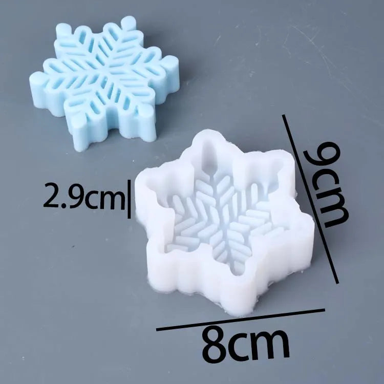 Nivora Snowflake Silicone Candle Mold Style D