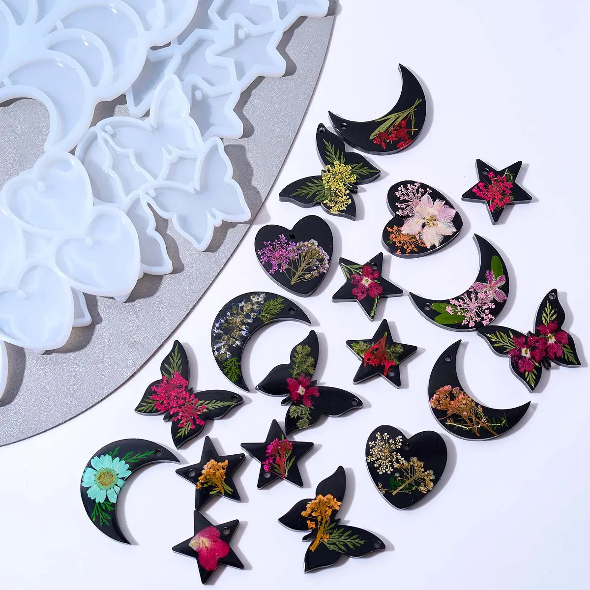 6 in 1 Resin Earring Pendant Silicone Mold