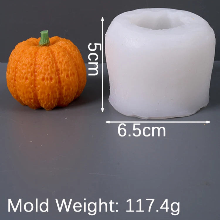 Pumpkin & Maple Leaf Silicone Candle Mold.