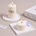 Square Round Bow Bubble Bead Coaster Silicone Mold