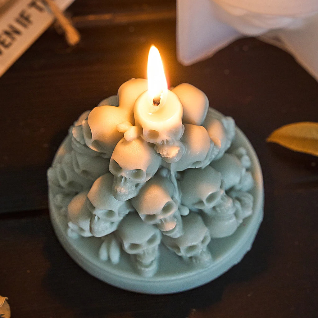 Stacked Skull Silicone Candle Mold
