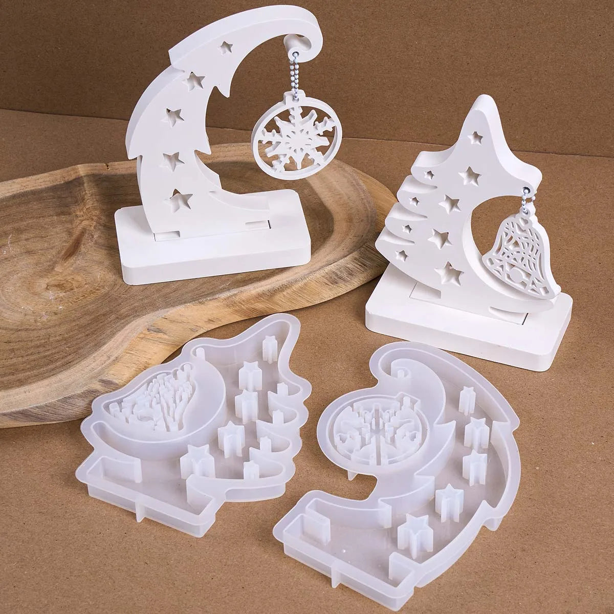 Cut-Out Christmas Tree Ornament Silicone Mold Set