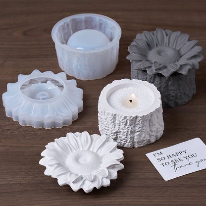 Sunflower Silicone Mold Set for Storage Jar