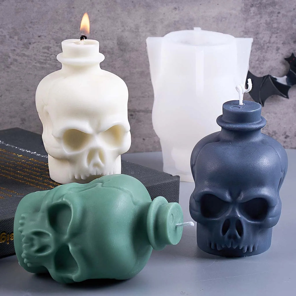 3D Skull Silicone Candle Mold