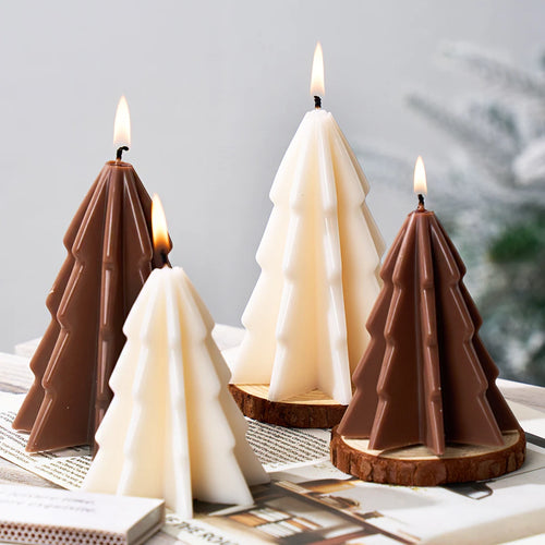 3D Folded Christmas Tree Candle Silicone Mold