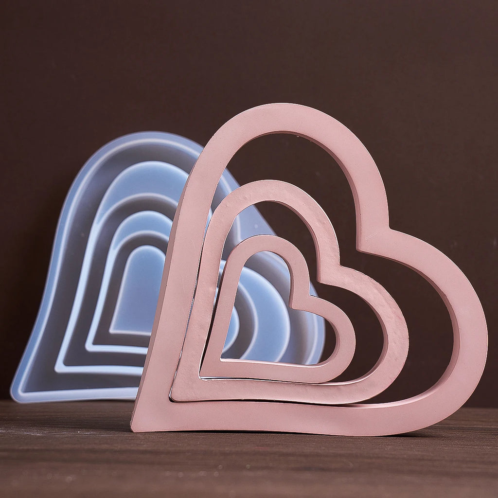 Nested Hollow Heart Casting Mold