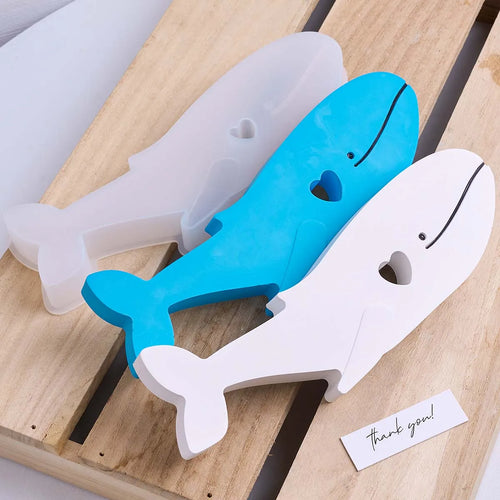 3D Love Whale Silicone Mold.