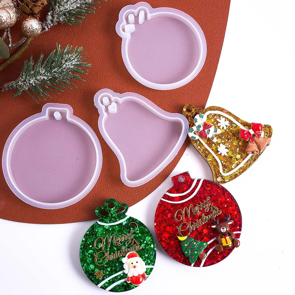 3Pcs Christmas Hanging Ornament Silicone Mold Set