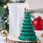 Twisted Christmas Tree Silicone Candle Mold