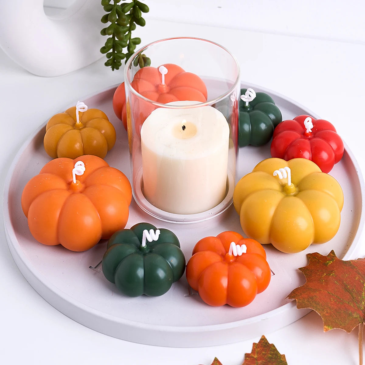 2Pcs Pumpkin Silicone Candle Molds