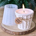 Roven Plait Basket Candle Vessel Silicone Mold