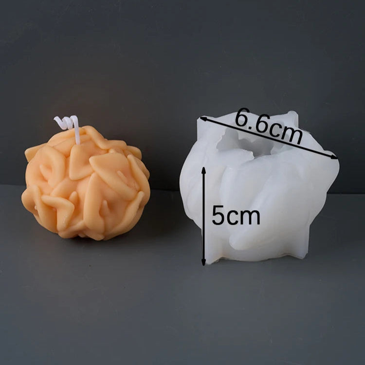 Embossed Spherical Silicone Candle Mold