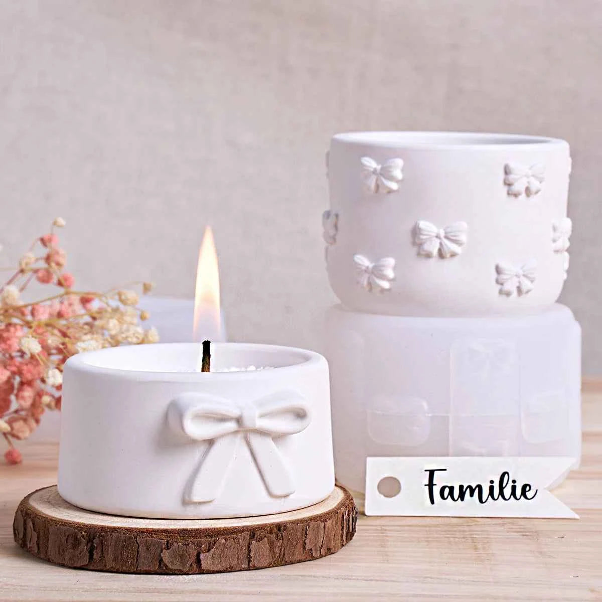 Fielle Ribbon Bow Jar Silicone Mold