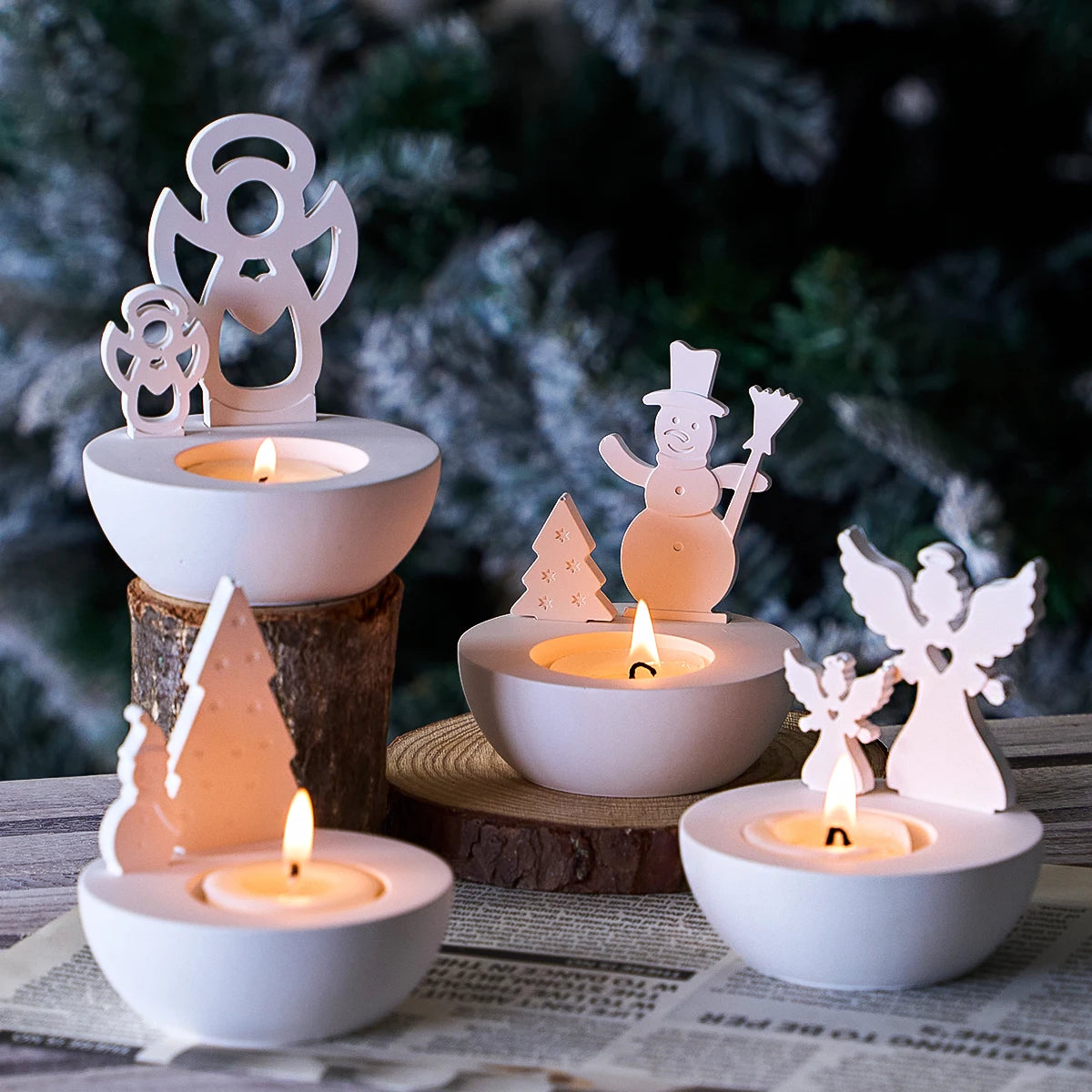 Angel Prayer Candle Holder Silicone Mold Set