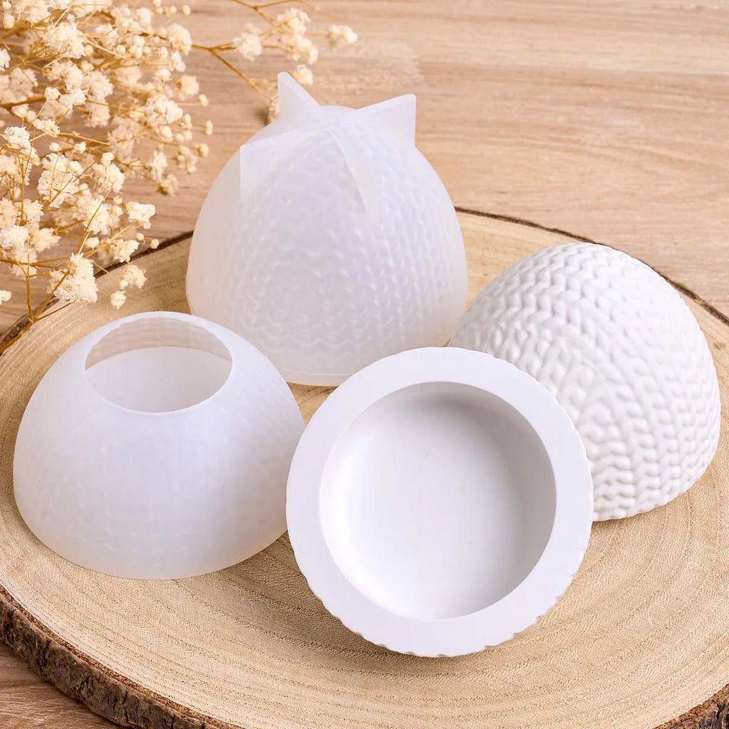 Woven Egg Candle Jar Mold