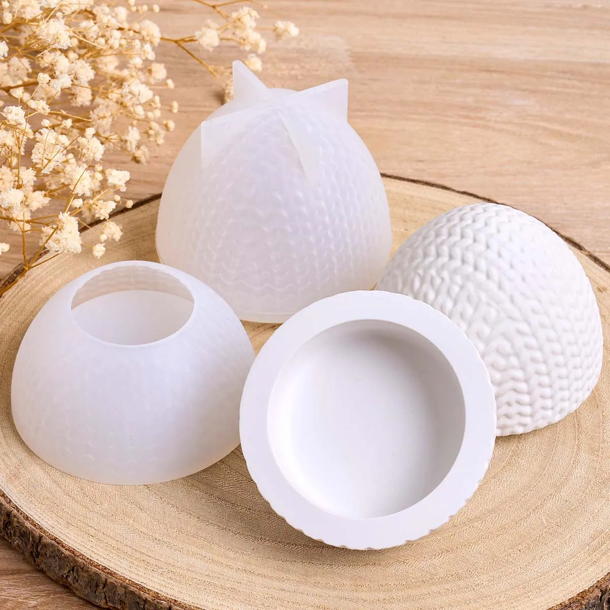 Woven Egg Candle Jar Mold