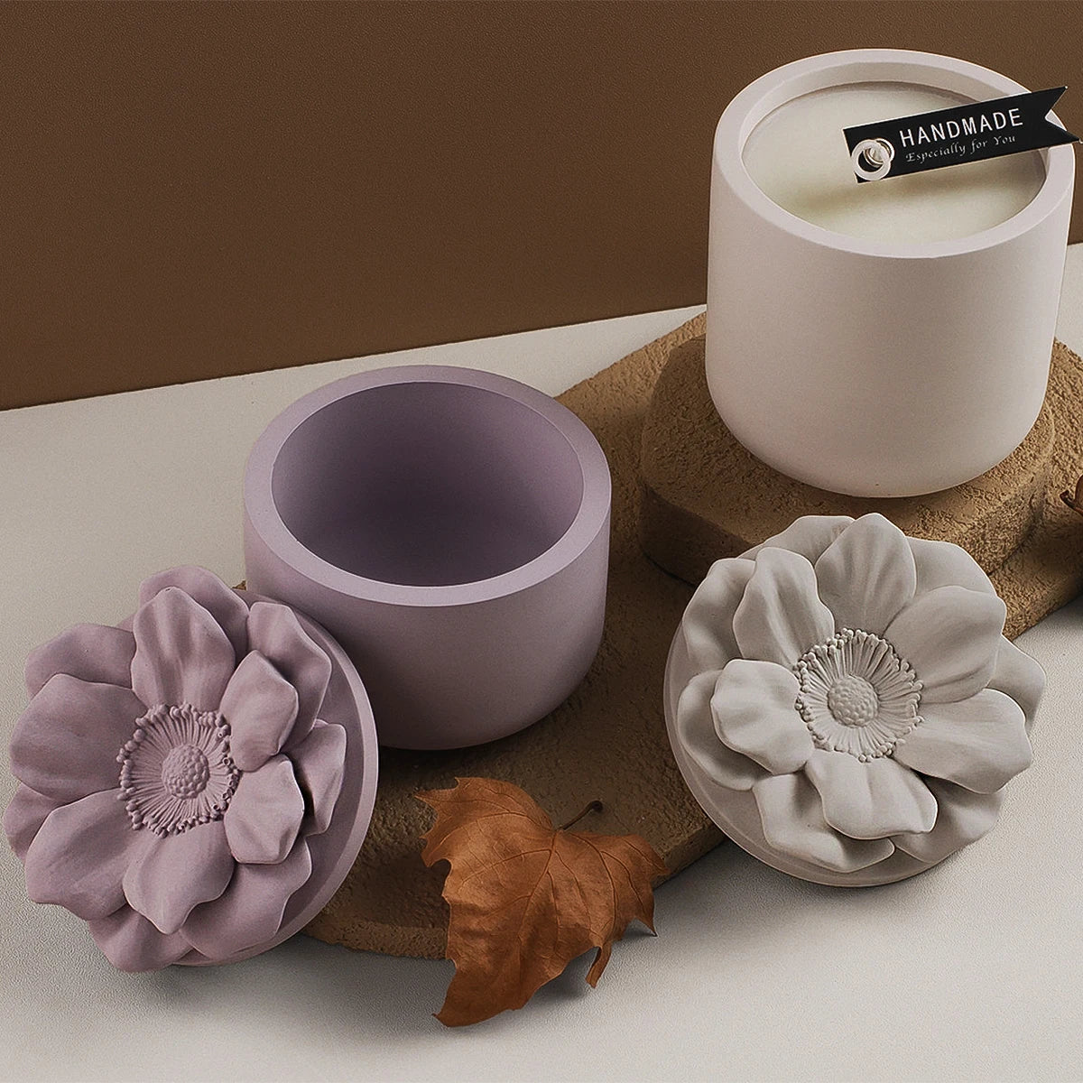 Floral Candle Cup Silicone Mold