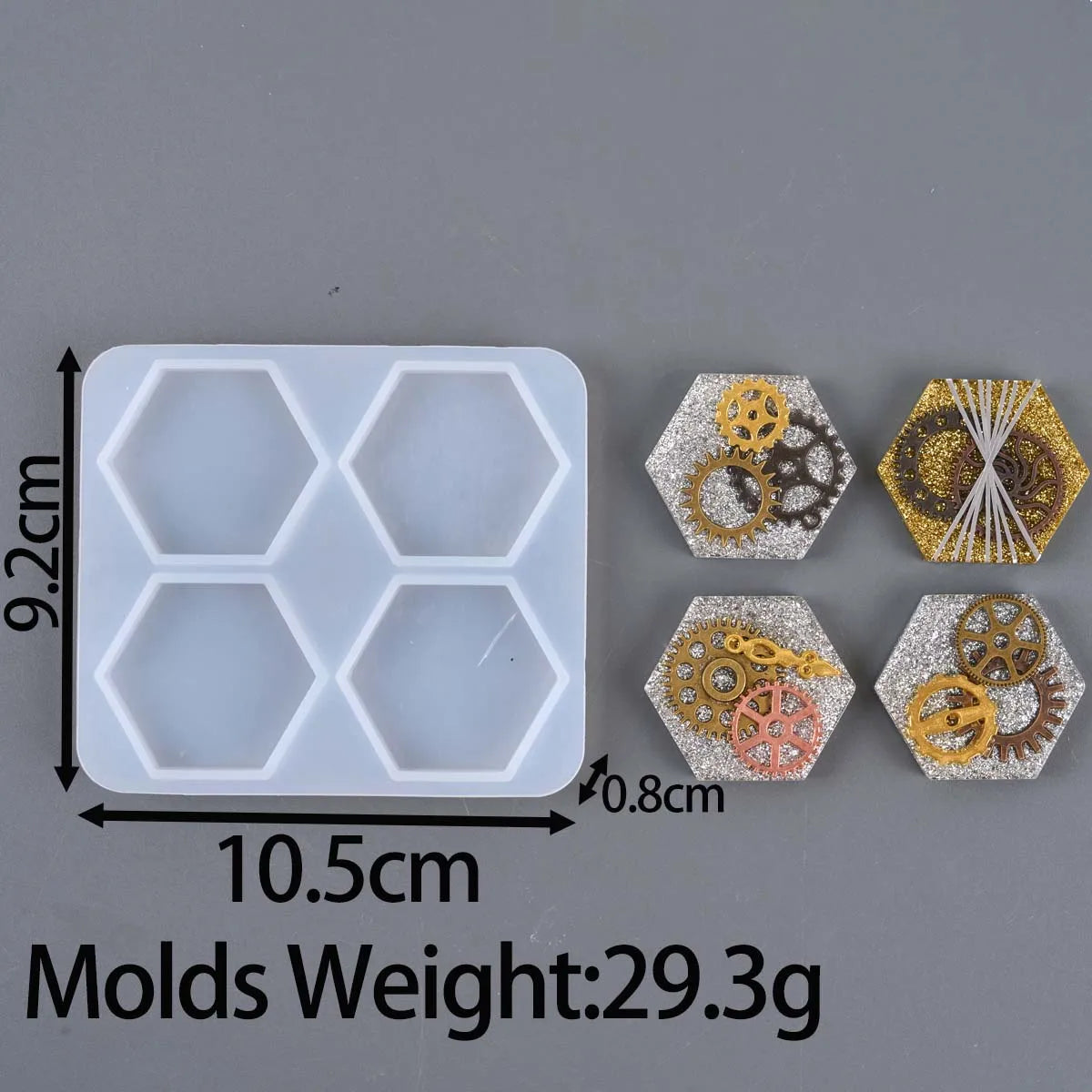 4 Cavities Pendant Silicone Molds.