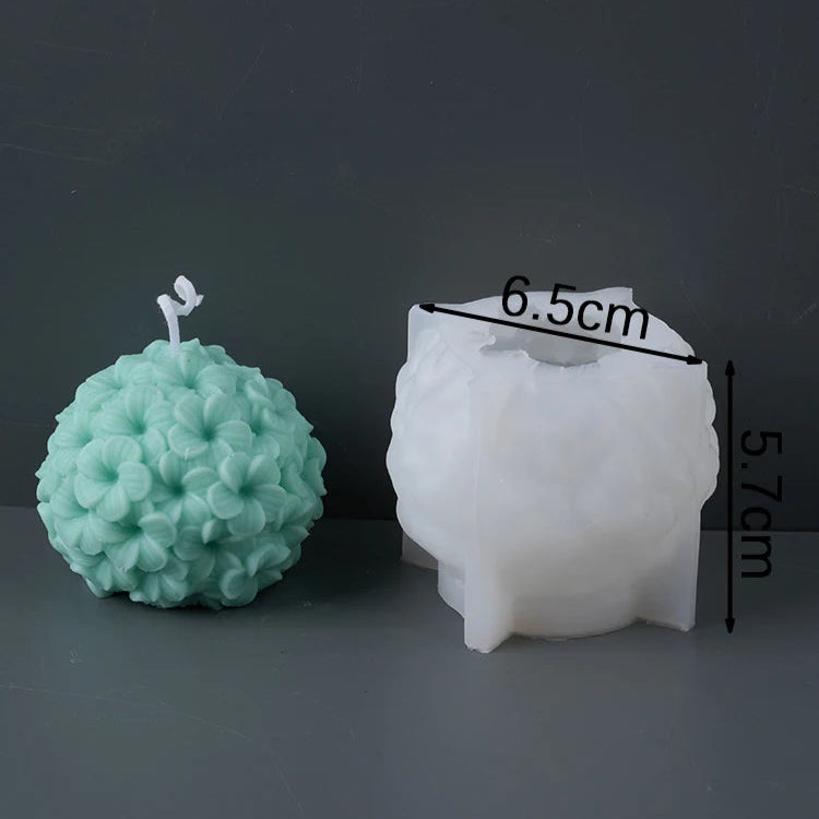 Embossed Spherical Silicone Candle Mold