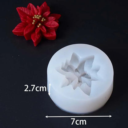 Poinsettia Flower Silicone Mold for Candles