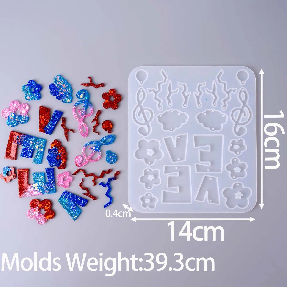 Multi-in-one Resin Earring Silicone Mold.