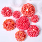 4 Piece Peony Flower Candle Mold Set