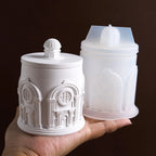 Palace House Storage Jar Silicone Mold with Lid