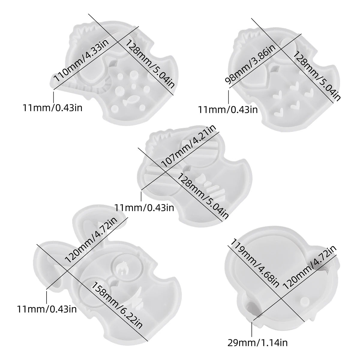 3D Cute Birds Silhouette Lamp Mold.