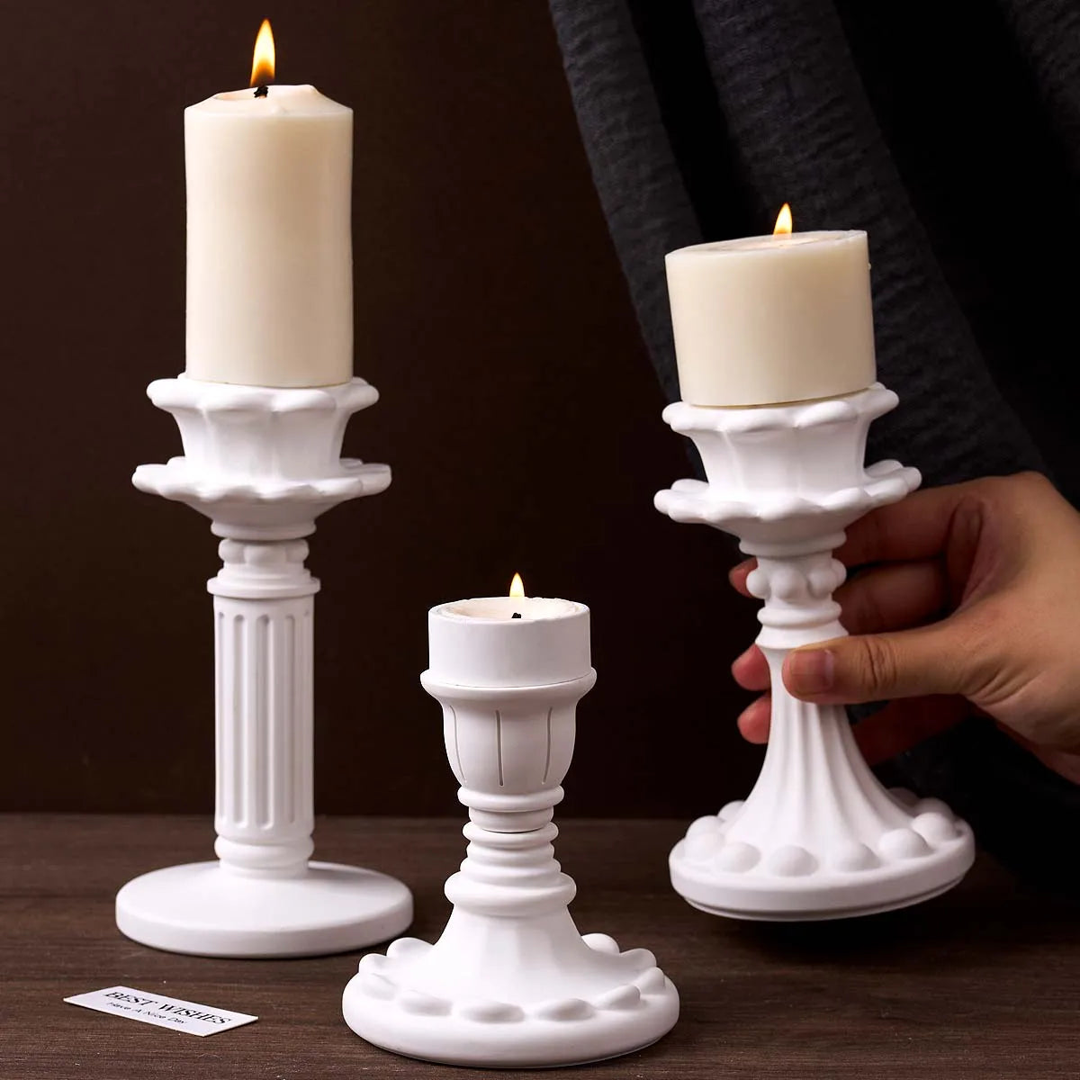European Style Pillar Candle Base Molds.