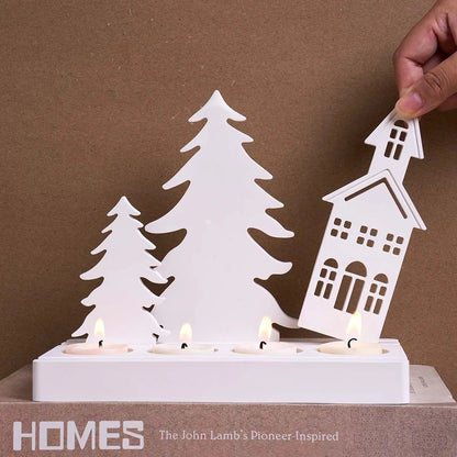 Christmas Tree & House Candle Holder Silicone Mold Set (7 pcs)