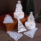Luvret Fretwork Christmas Tree Candle Holder Silicone Mold Set