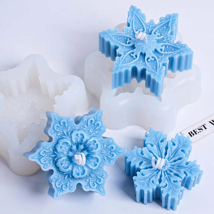 Snowflake Candles Silicone Mold