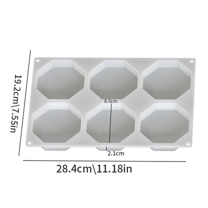 6 Cavity Deep Pour Geometric Silicone Resin Mold