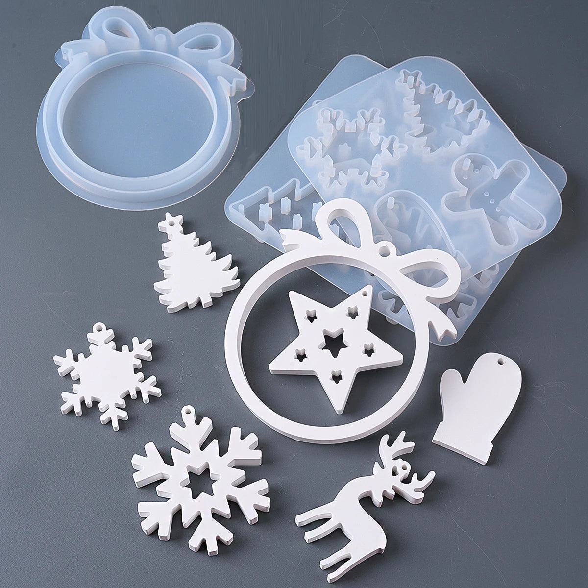 Christmas Hanging Ornaments Silicone Mold.